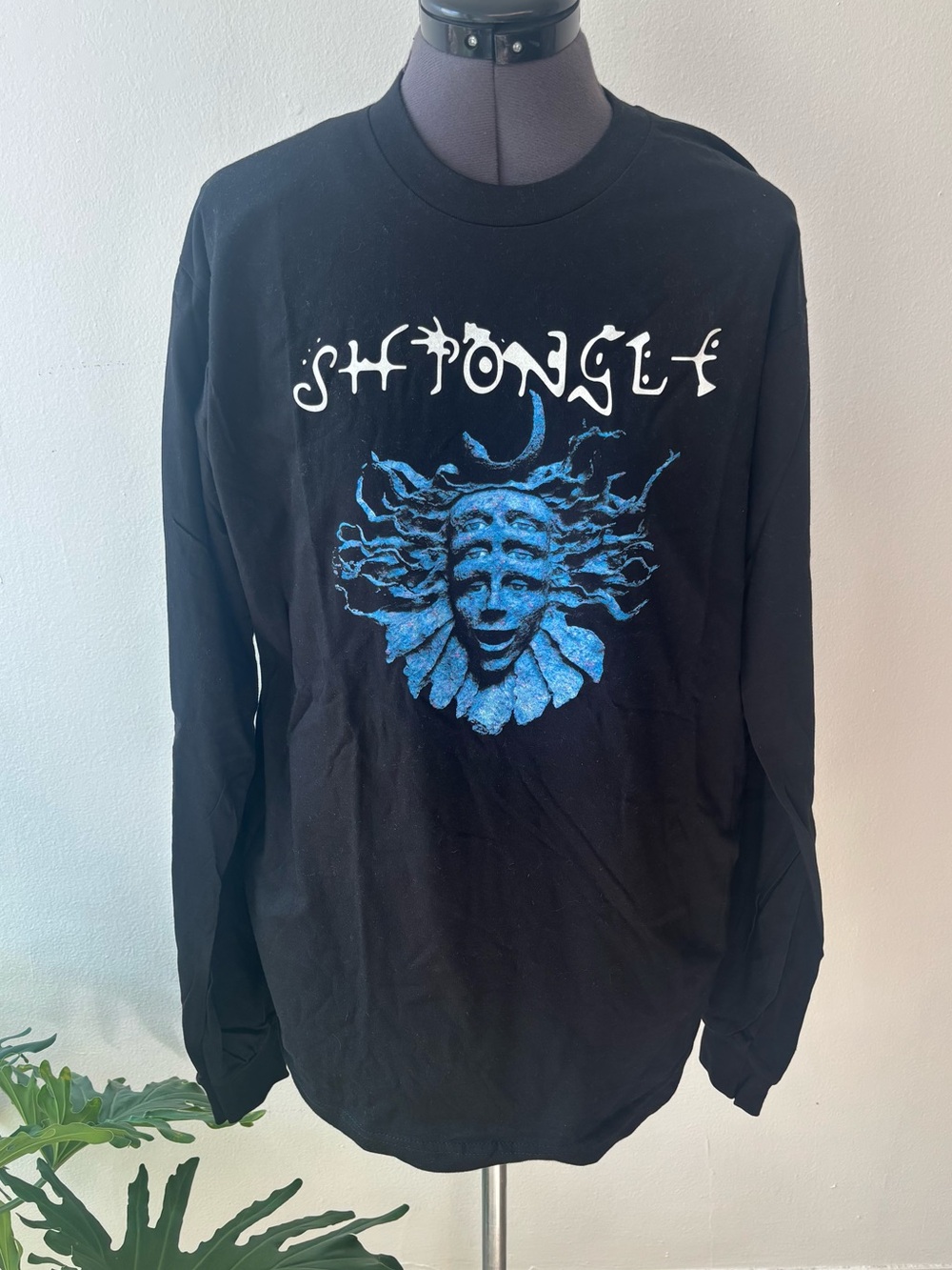 Shpongle soft cotton Black Long-Sleeve Shirt with Blue & pink Medusa new merch